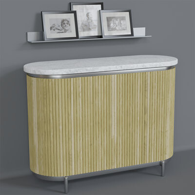 Designs of Distinction® Furniture Findings 3/4" Tall Bevel Slat Tambour - (12"W x 48"L)