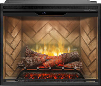 Dimplex 30" Revillusion Herringbone Firebox with Glass Front, Plug Kit & Trim Kit