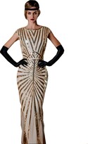 Thumbnail for your product : Generic 1920s Sequin Mermaid Formal Long Flapper Gown Great Gatsby Party Evening Dress (M
