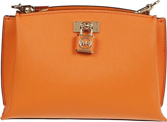 MICHAEL Michael Kors Marilyn Small Leather Crossbody Bag in Orange