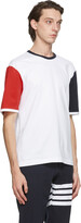 Thumbnail for your product : Thom Browne White Contrast Sleeve Ringer T-Shirt