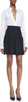Thumbnail for your product : Donna Karan Pleated Skirt with Yoke, Black