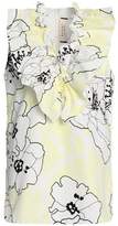 Thumbnail for your product : Marni Ruffled Floral-Print Cotton And Linen-Blend Top