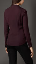 Thumbnail for your product : Burberry Pleat and Bow Silk Tunic Shirt