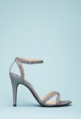 Forever 21 FOREVER 21+ Glittered Ankle-Strap Stiletto Sandals
