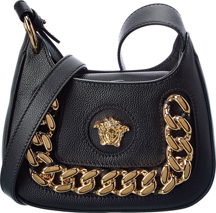 Versace La Medusa Small Leather Hobo Bag ShopStyle