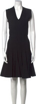 Alaïa V-Neck Knee-Length Dress 