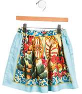 Thumbnail for your product : Dolce & Gabbana Girls' Silk Wheel and Prickly Pear Skirt