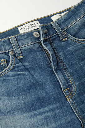 Nili Lotan Cropped Mid-rise Bootcut Jeans - Mid denim