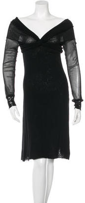 Jean Paul Gaultier Long Sleeve Knee-Length Dress