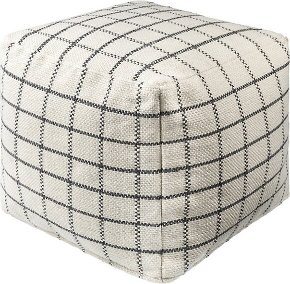 Surya Charmaine Indoor/Outdoor Pouf in Cream