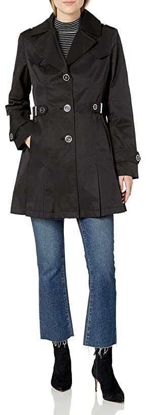 single breasted womens raincoat