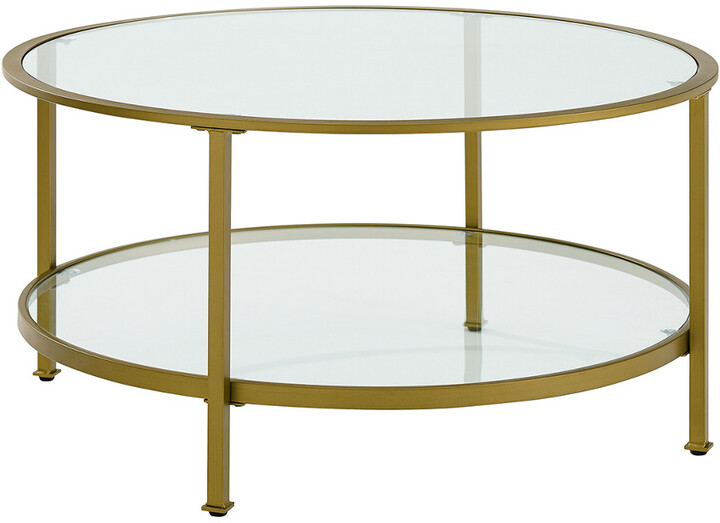 Glass Coffee Tables The World S, Sybil Two Tier Round Coffee Table