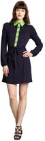 Thumbnail for your product : Julie Brown JB by navy and lime jersey knit belted 'Elliot Colorblock' dress