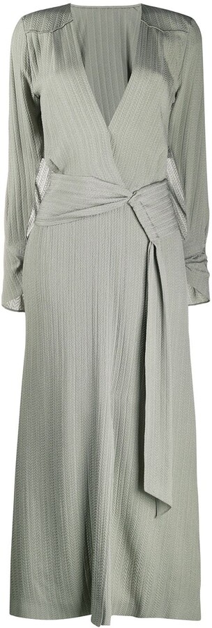 grey wrap dress maxi
