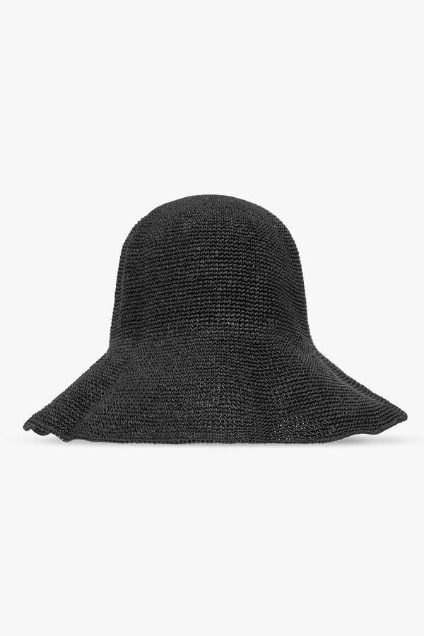 RVCA Laguna Straw Bucket Hat in Black