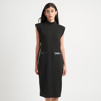black dress with zipper down back