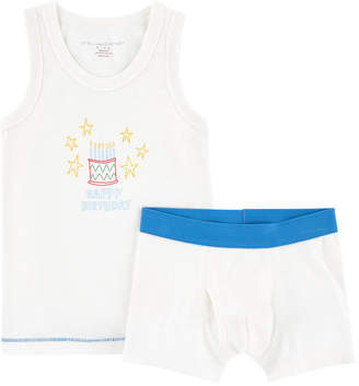 Stella McCartney Kids Organic cotton vest and boxer shorts - Célébration