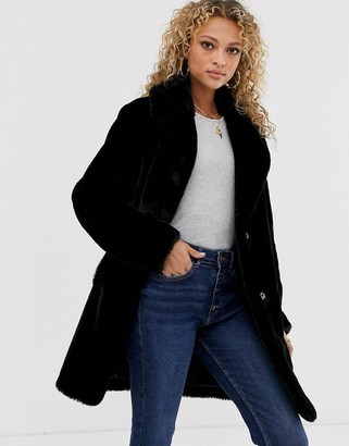 new look fur coat