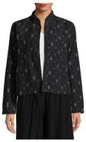 Thumbnail for your product : Eileen Fisher Mandarin Collar Printed Jacket