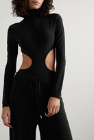 Thumbnail for your product : Norma Kamali Cutout Hooded Stretch-jersey Bodysuit - Black