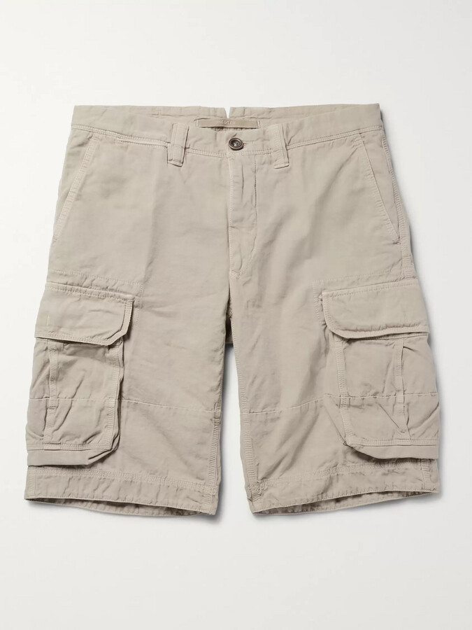 Sinzelimin Cargo Shorts for Mens Casual Drawstring Solid Color Cotton Linen Seven Points Pants Big and Tall Shorts 