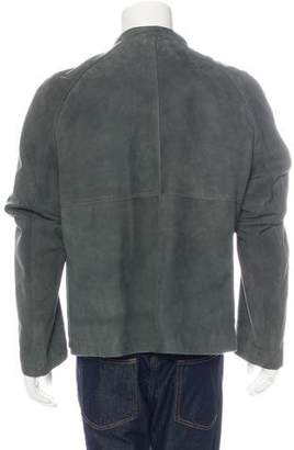 Armani Collezioni Suede Zip-Up Jacket