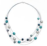 Thumbnail for your product : Honora Freshwater by sterling silver dyed freshwater cultured pearl necklace
