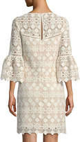 Thumbnail for your product : Trina Turk Quinn Bell-Sleeve Dress in Valencia Lace