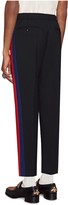 Thumbnail for your product : Gucci Wool cropped trousers with stripe