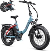 Hipeak 750W Folding Electric Bike for Adults Up to 60 Miles 48V 15Ah Ebike 20″ x 4.0″ Fat Tire Electric Bike for Adults 25MPH Dual Suspension