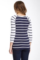 Thumbnail for your product : Three Dots Striped Raglan Tee