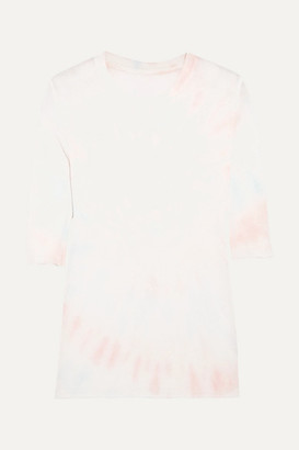 The Elder Statesman Tie-dyed Cashmere And Silk-blend Top - Pink