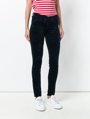 J Brand Mid Rise Velveteen Skinny Jeans