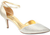 Thumbnail for your product : Nine West Knowledge2 textured-satin heeled court shoes