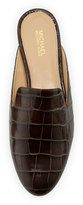 Thumbnail for your product : MICHAEL Michael Kors Natasha Crocodile-Embossed Slide Loafer, Dark Chocolate