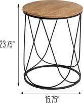 Thumbnail for your product : Honey-Can-Do Round Side Table With Natural Top