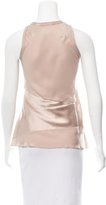 Thumbnail for your product : Brunello Cucinelli Silk Scoop Neck Top