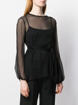 Thumbnail for your product : Gianluca Capannolo Sheer Long-Sleeved Blouse