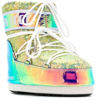 Moon Boot Oil Slick-Effect Snow Boots