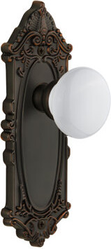 Grandeur Grande Victorian Plate Double Dummy with Hyde Park Door Knob