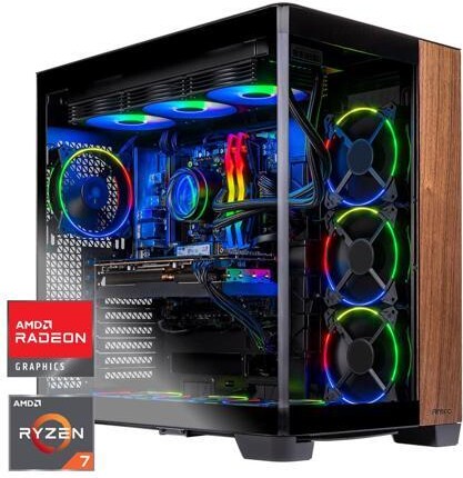 Skytech Prism 4 Gaming PC Desktop, Ryzen 7 9700X 3.8 GHz (5.5GHz Turbo), AMD RX 9070 XT 16GB, 2TB Gen4 NVMe SSD, 32GB DDR5 6000, 850W GOLD ATX 3...