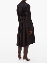 Thumbnail for your product : Palmer Harding Escen Waffle-check Stretch-cotton Midi Dress - Black
