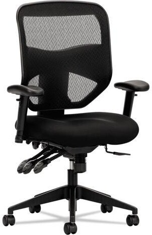 HON Basyx VL532 Series Mesh High-Back Task Chair Mesh Back Padded Mesh Seat Black