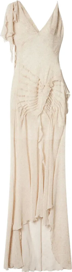 Isabel Marant Tylena ruffled asymmetric midi dress