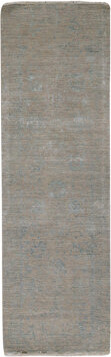 Bokara Rug Co. Inc. Hand-Knotted High-Quality Black and Gold Runner