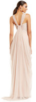Thumbnail for your product : Vera Wang Lace-Inset Draped Goddess Gown
