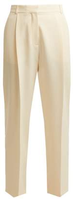See by Chloe High-rise Straight-leg Ribbed-crepe Trousers - Womens - Ivory