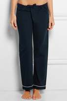 Thumbnail for your product : Bodas Seersucker cotton pajama pants
