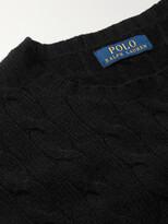 Thumbnail for your product : Polo Ralph Lauren Cable-Knit Merino Wool and Cashmere-Blend Sweater - Men - Black - M